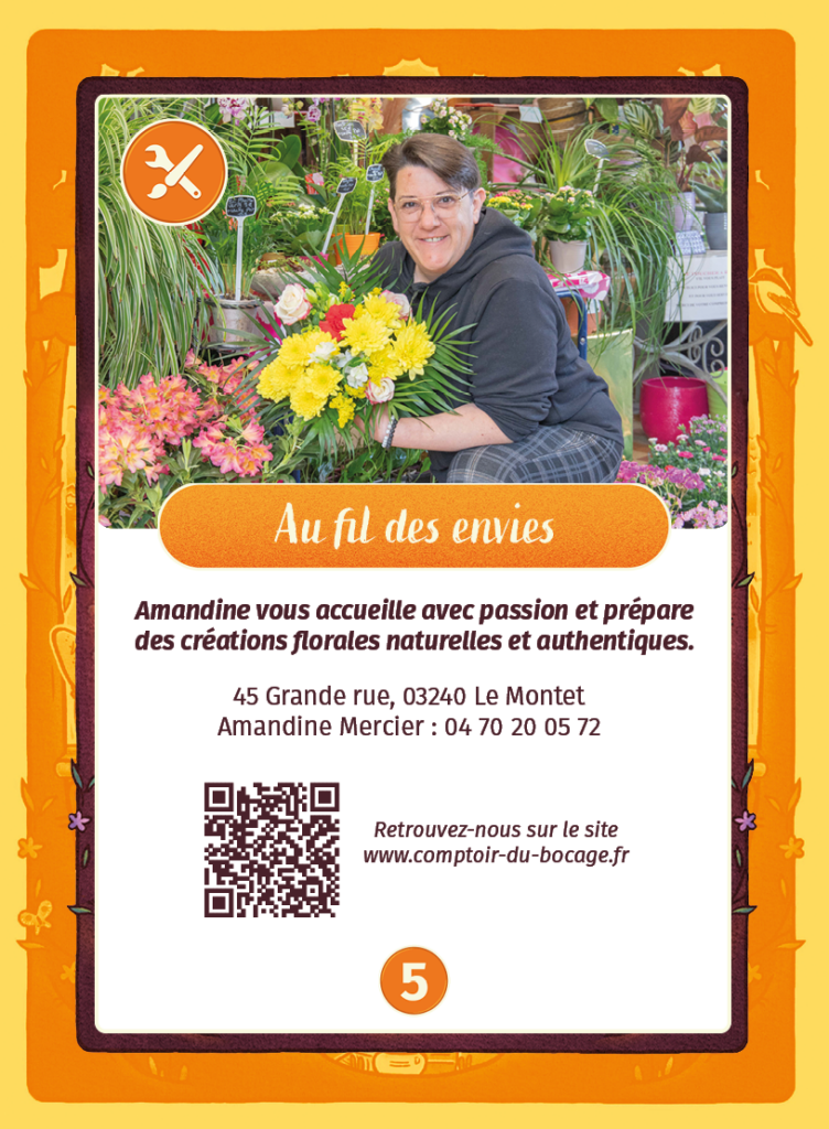 Au fil des envies - Carte jeu Comptoir du Bocage