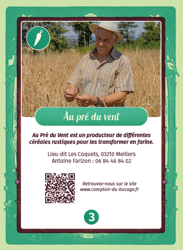 Au pré du vent - Carte jeux Comptoir du Bocage