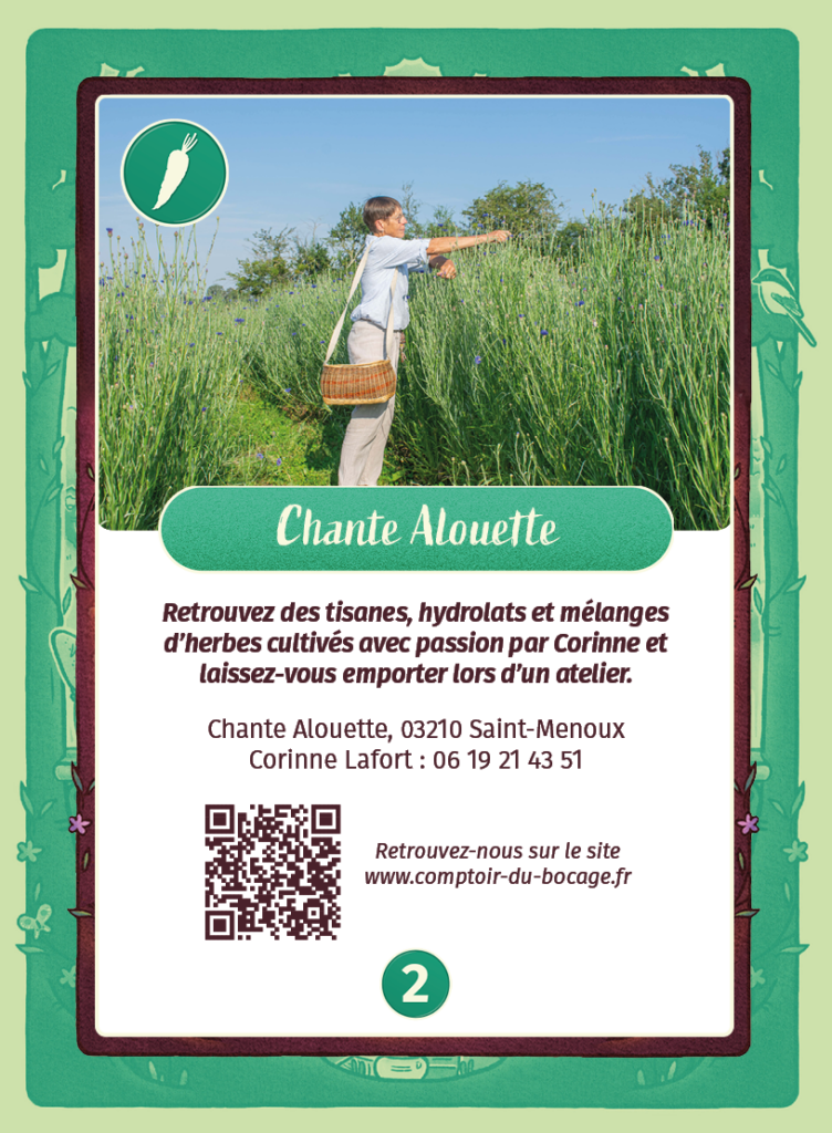 Chantalouette - Carte jeux Comptoir du Bocage