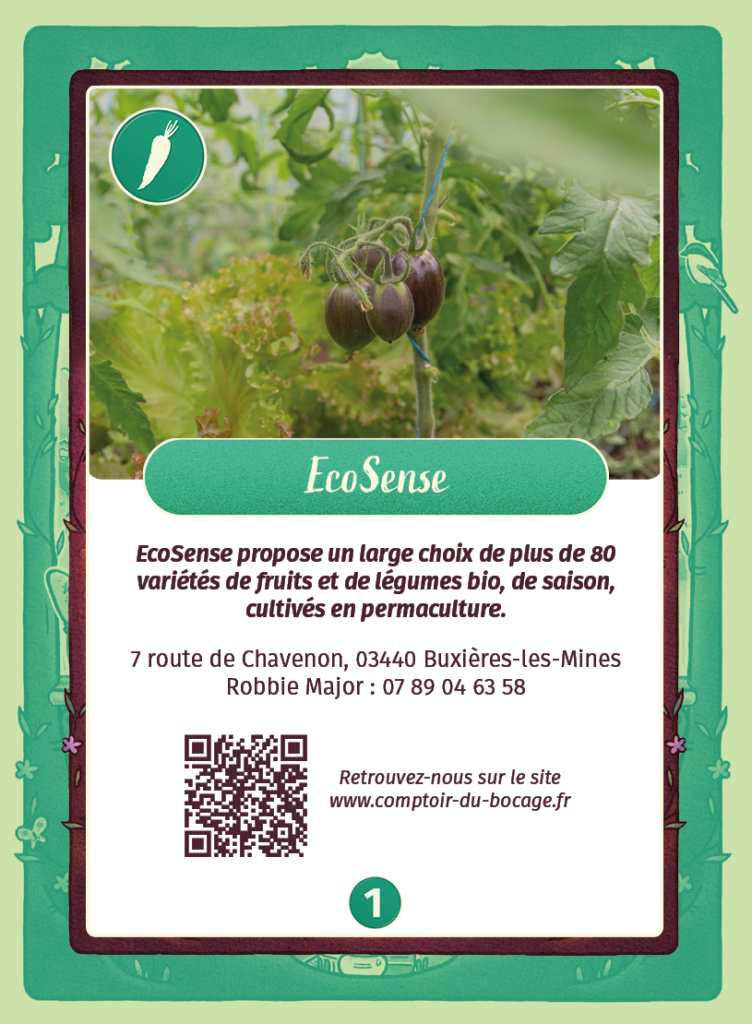 Ecosens - Carte jeu Comptoir du Bocage