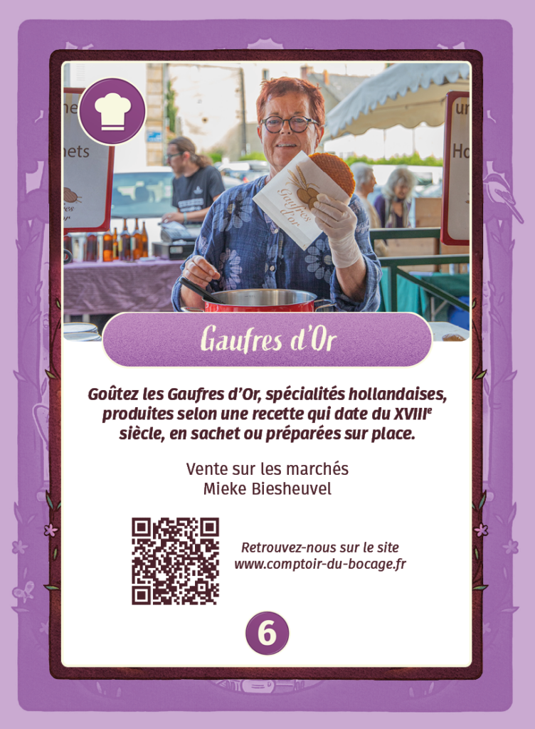 Gaufres d'Or - Carte jeu Comptoir du Bocage