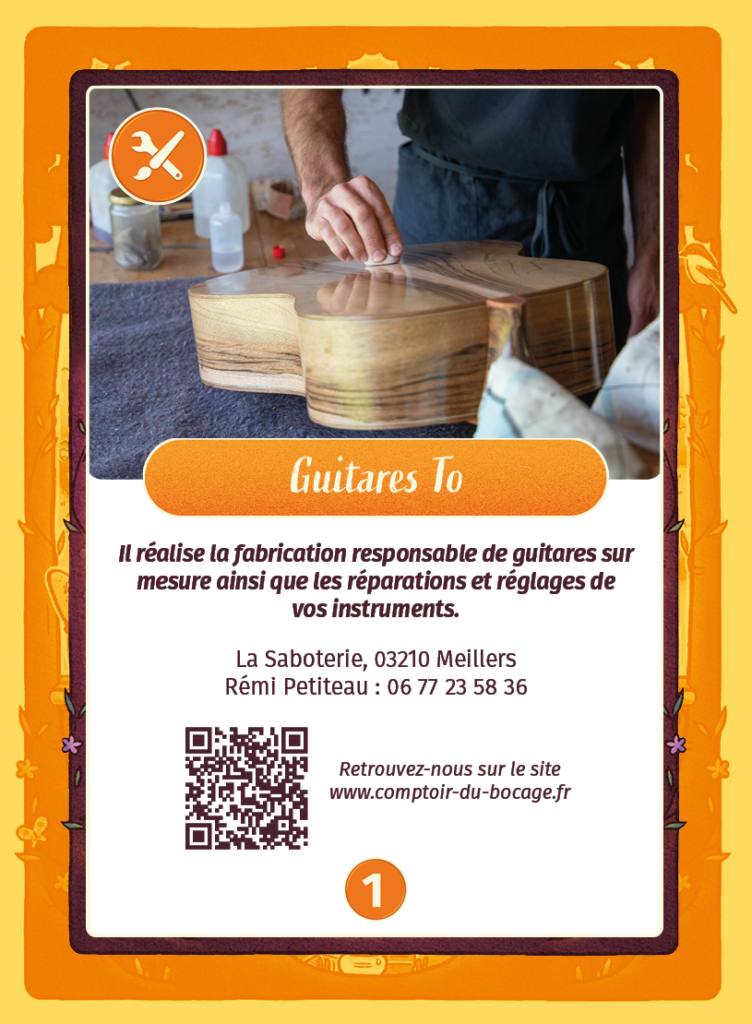 Guitare To - Carte jeu Comptoir du Bocage