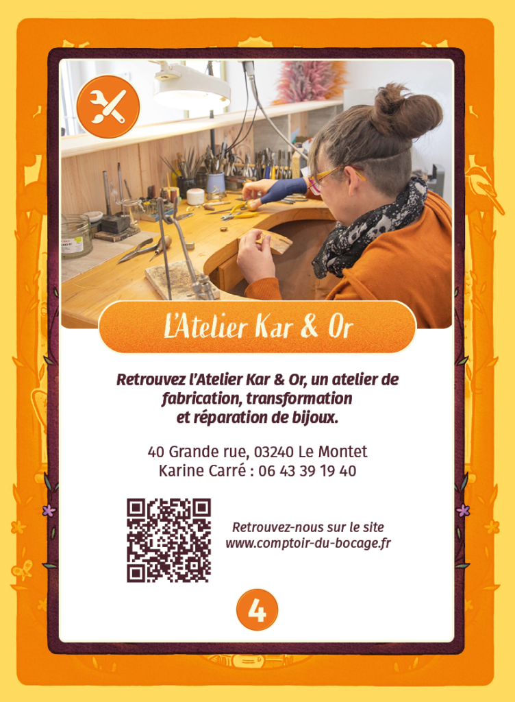 L'Atelier Kar & Or - Carte jeux Comptoir du Bocage