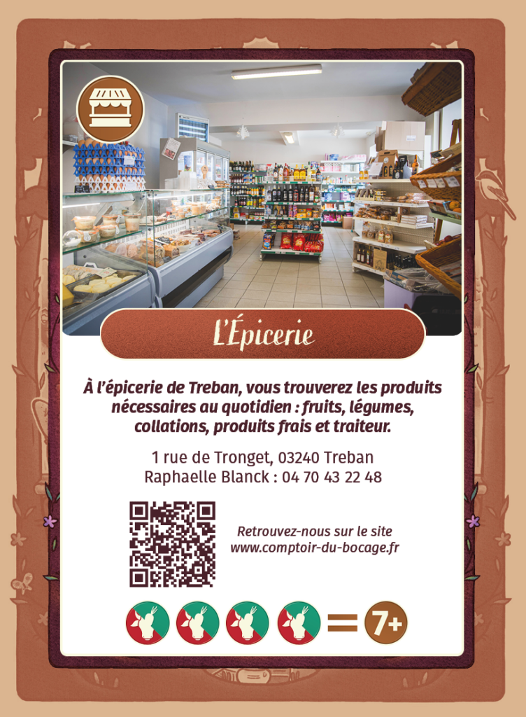 L'Epicerie - Carte jeu Comptoir du Bocage