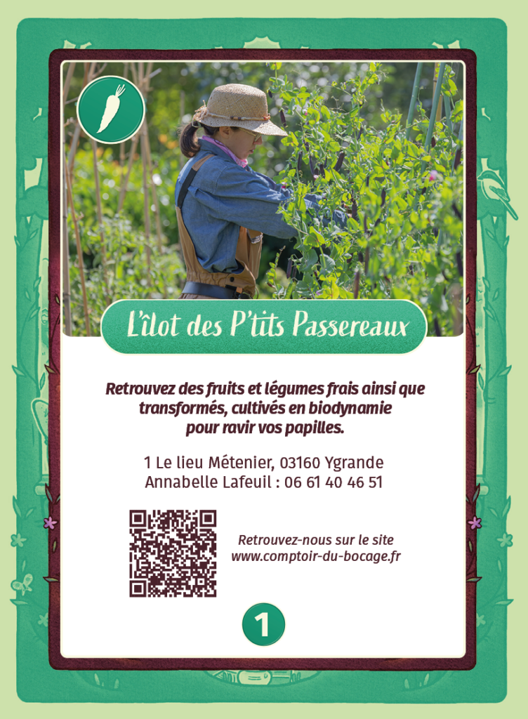 L'Ilot des passereaux - Carte jeux Comptoir du Bocage