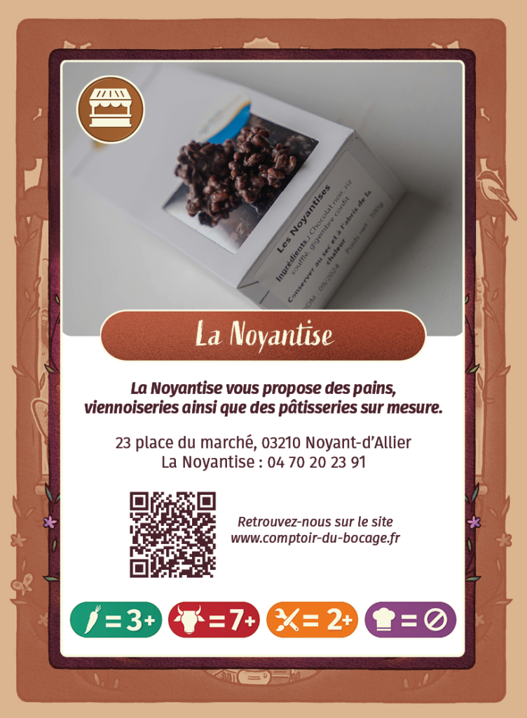 La Noyantise - Carte jeu Comptoir du Bocage