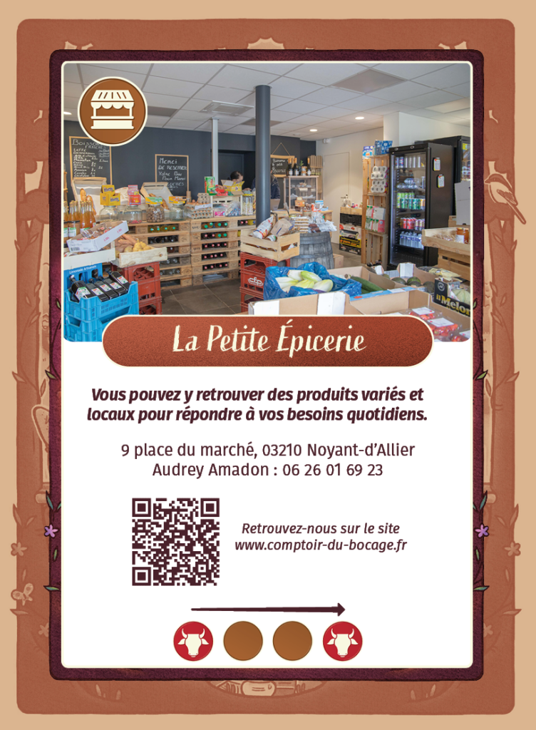 La Petite Epicerie - Carte jeu Comptoir du Bocage