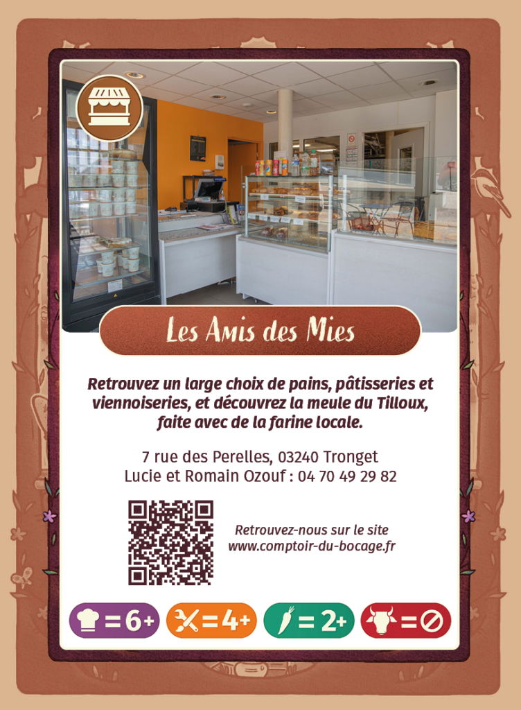 Les Amis des Mies - Carte jeu Comptoir du Bocage
