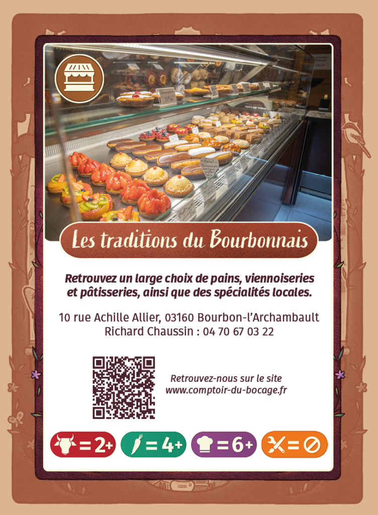 Les Traditions du Bourbonnais - Carte jeu Comptoir du Bocage