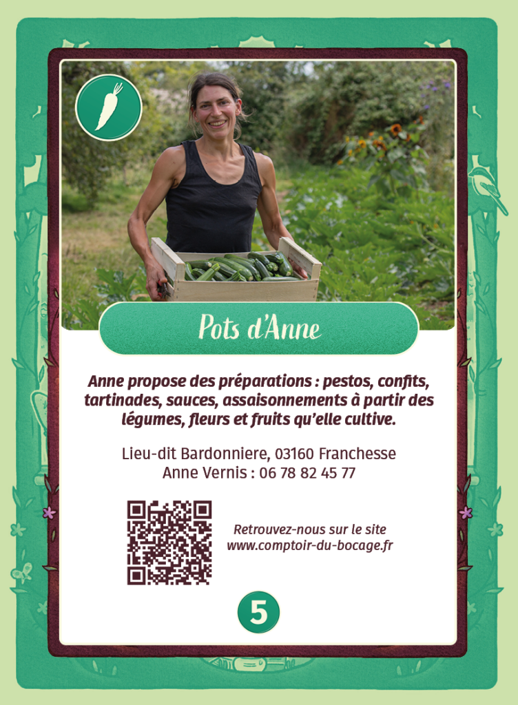 Pot d'Anne - Carte jeu Comptoir du Bocage