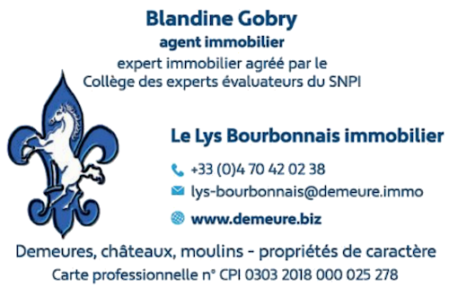le Lys Bourbonnais Immobilier carte de visite