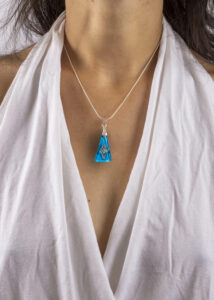 Octarine collier dentelle turquoise